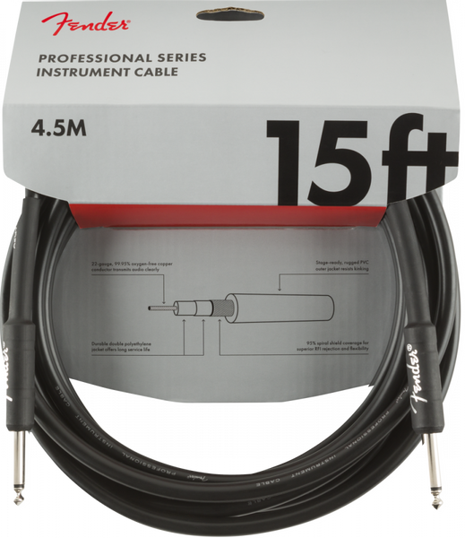 Fender&reg; Professional - 4,5m - Svart