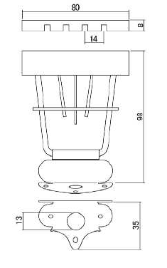 Hovedbilde Violin Bass Tailpiece 