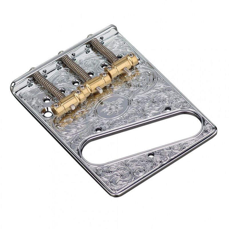 Hosco ArtBridge for Fender Telecaster - gravert krom