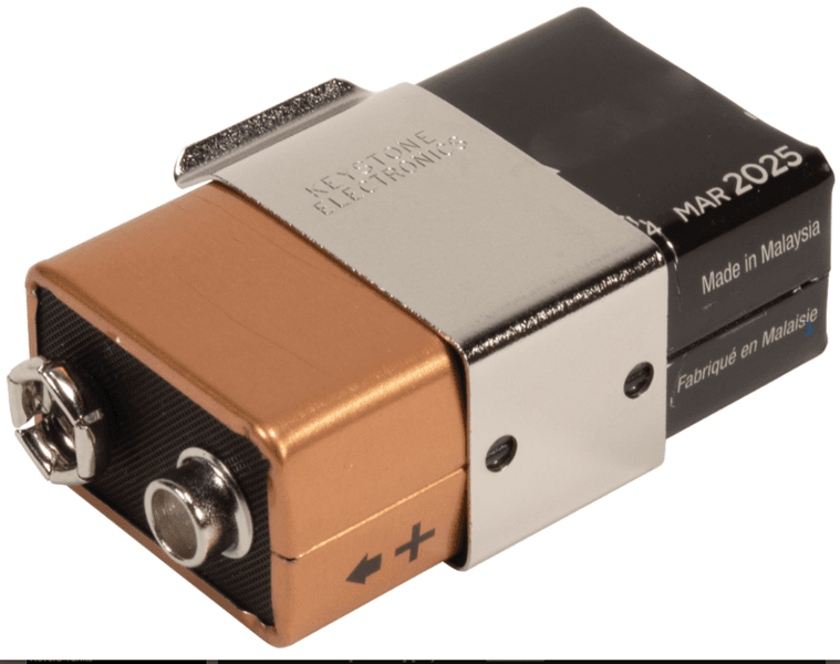 Batteriklype for 9V batteri - vertikal